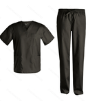 男士标码_v领护士服套装_四面弹120g