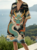 57_大V领短袖裙_四面弹120_Y2