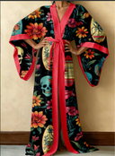 XRK0191_女装_阔袖日式系带睡袍_140G平板布