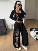 女士标码U领辣妹套装_230g牛奶丝