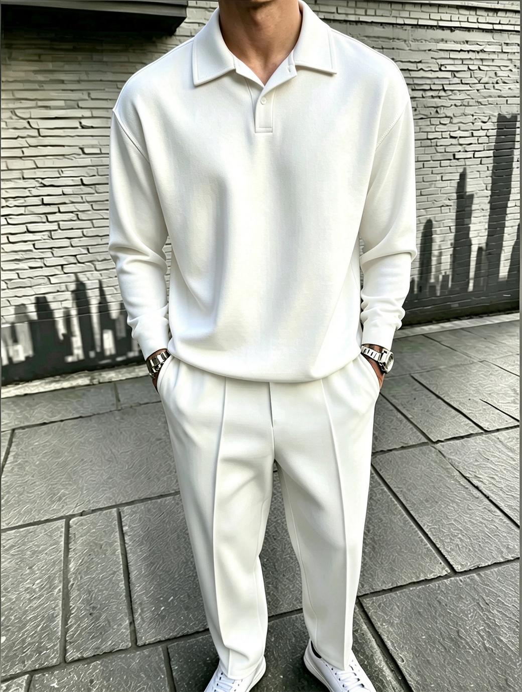 男装翻领长袖长裤套装_180平板
