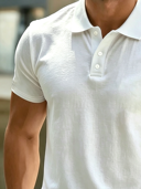 标码3扣男士POLO_160针眼