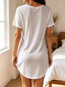 女士标码V领短袖居家服_200冰丝螺纹