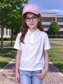 女童2粒扣长袖POLO衫_160针眼